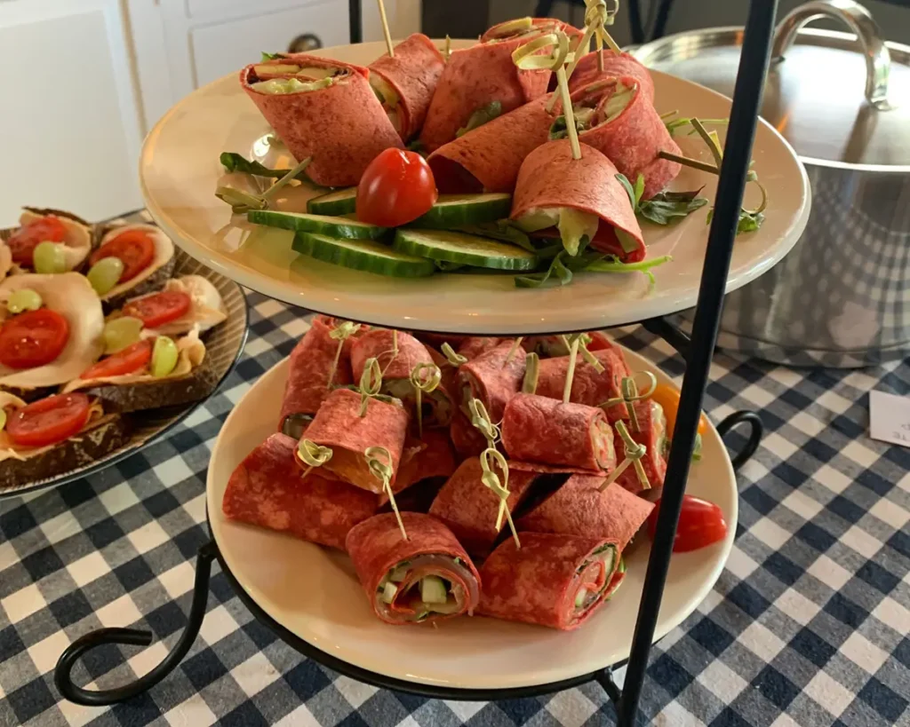 Overheerlijke gevulde wraps bij De Vergaderij